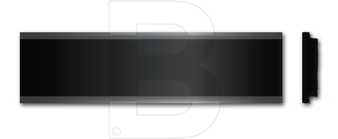 Briefkastenschild Kehrer 67 x 14,5 Alu schwarz
