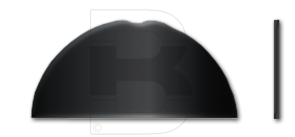 Briefkastenschild Linea 47 x 22 x 0,5 Kunststoff schwarz